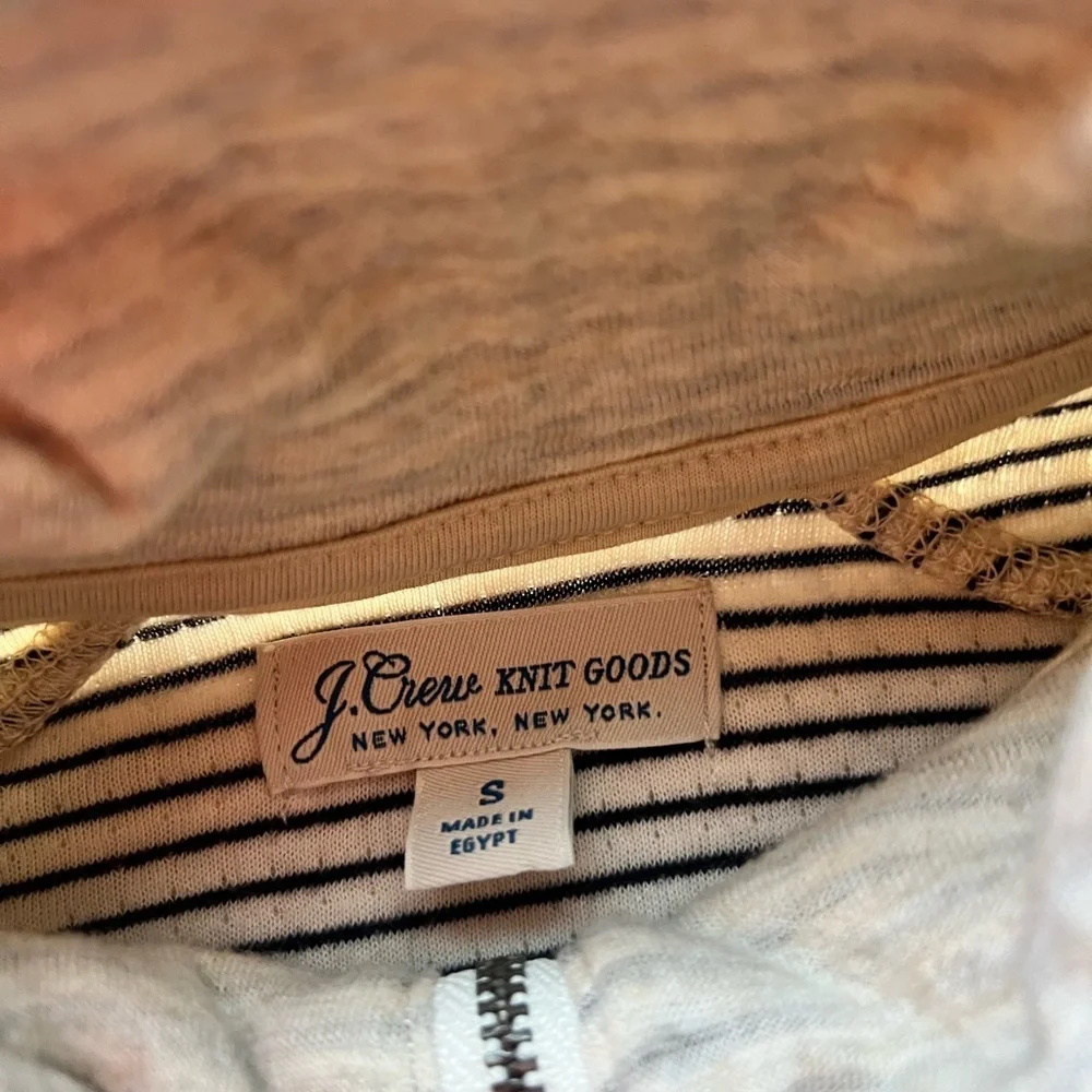 J. Crew Knit Goods 1/4 Zip Striped Sweater